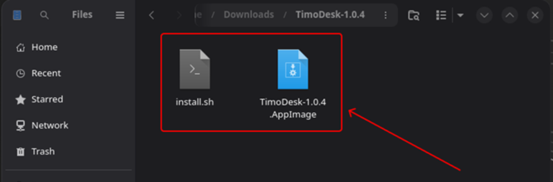 Extracted TimoDesk files