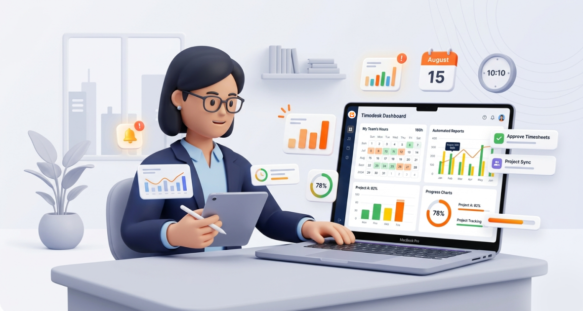 Monthly Timesheet Automation with TimoDesk for Busy Managers