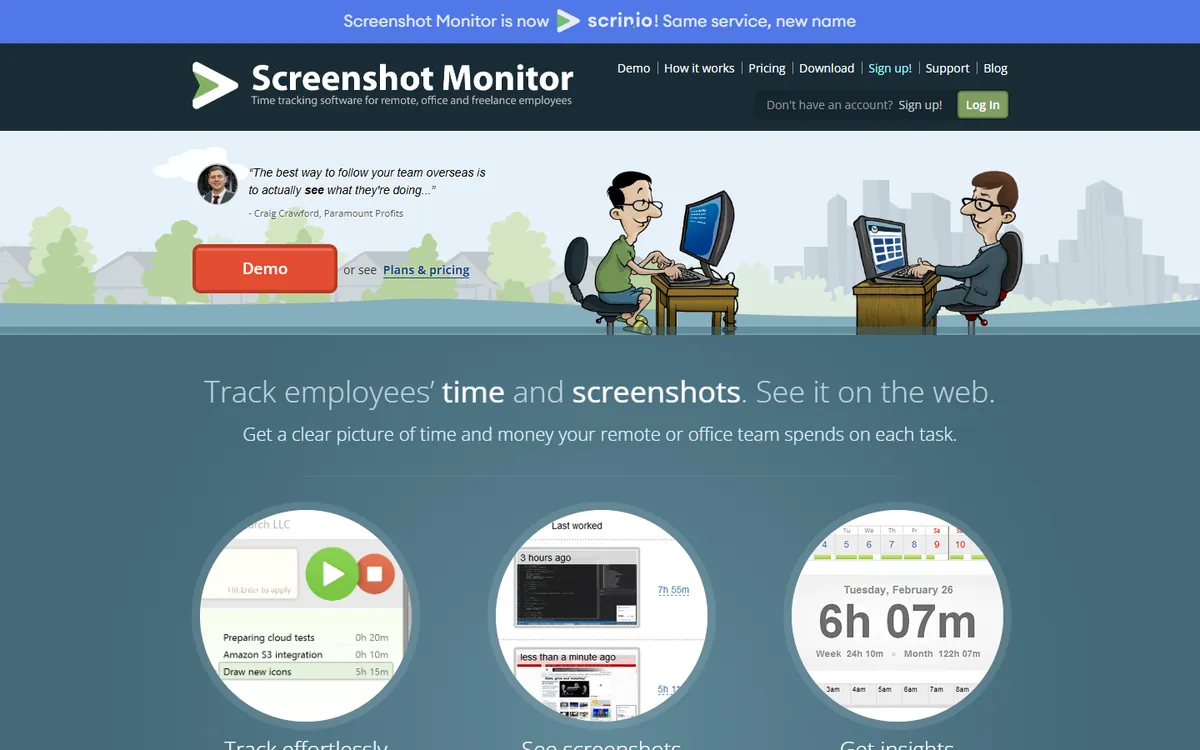 ScreenshotMonitor home page