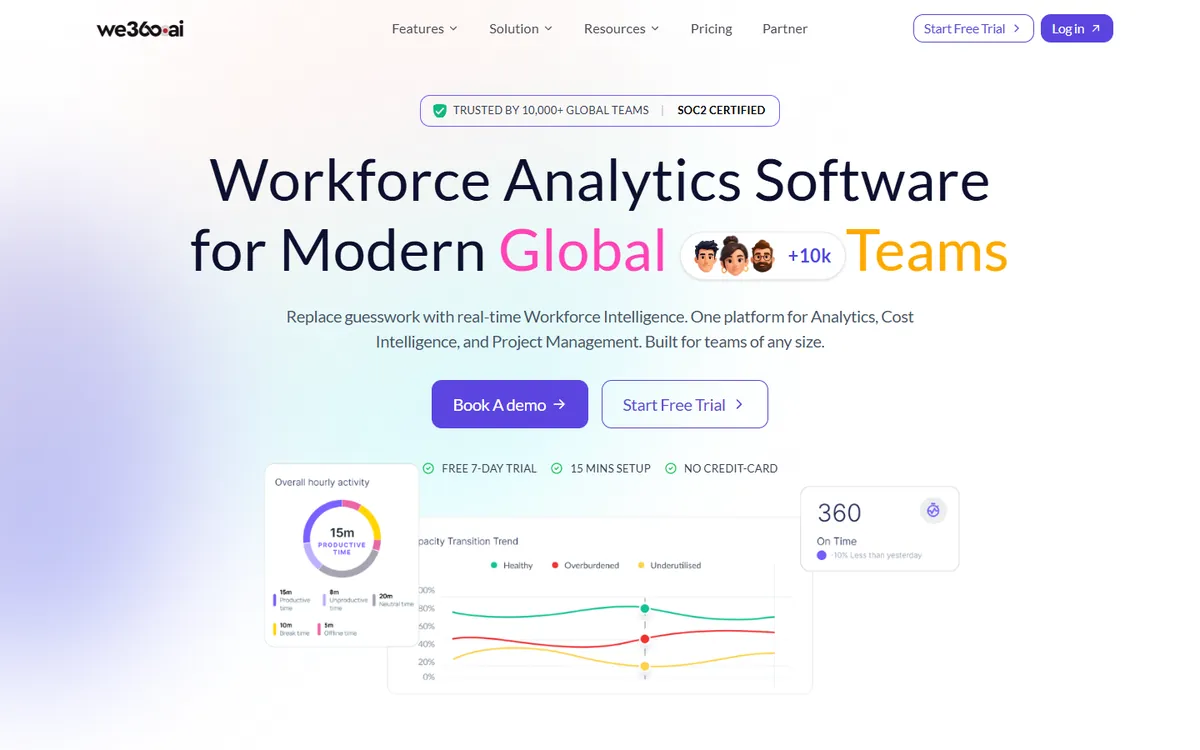 We360.ai home page