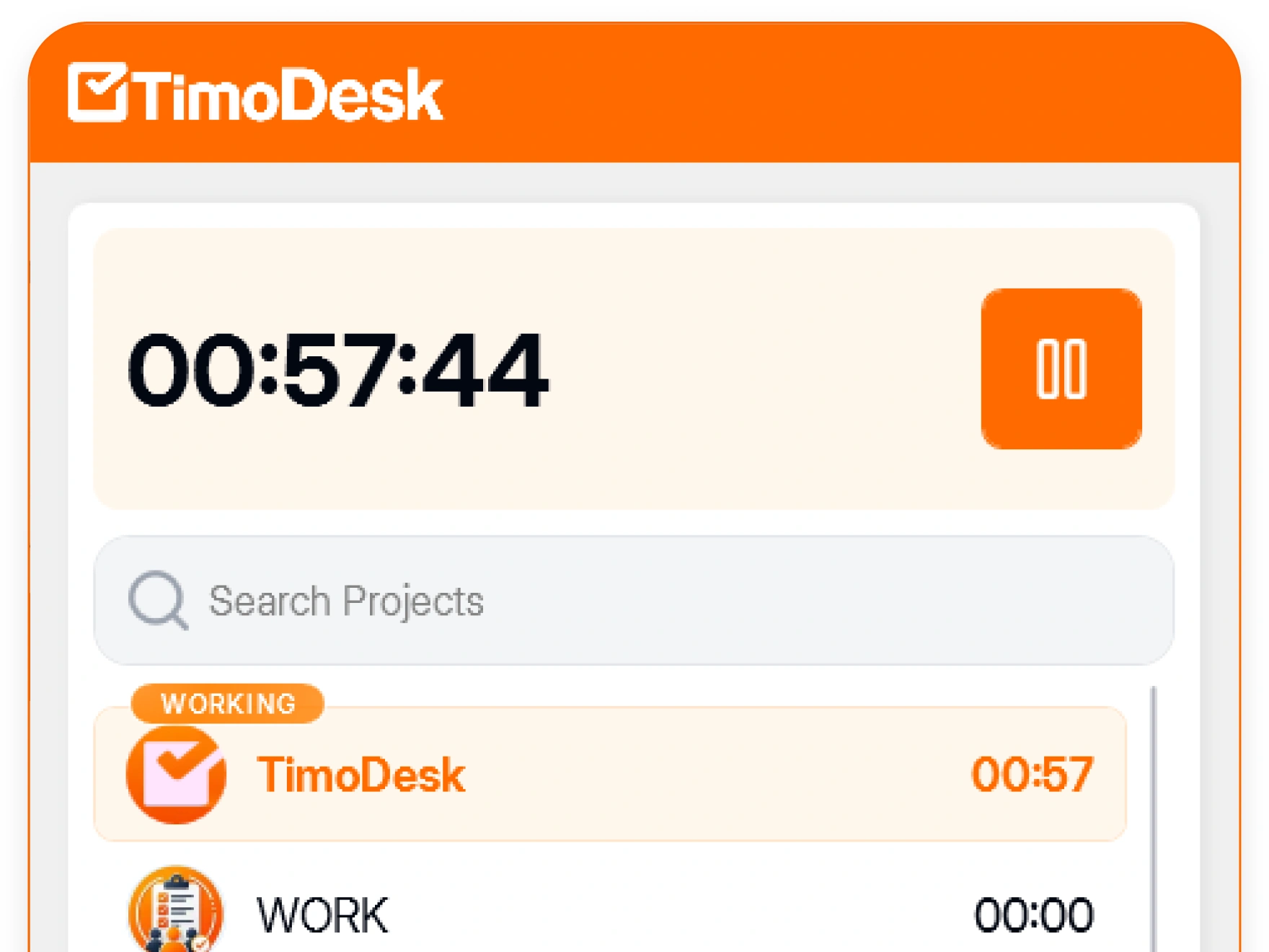 A week of tracked hours in the TimoDesk dashboard